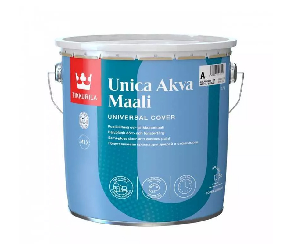 Tikkurila Unica Akva Maali акрилатная краска для окон и дверей FIN
