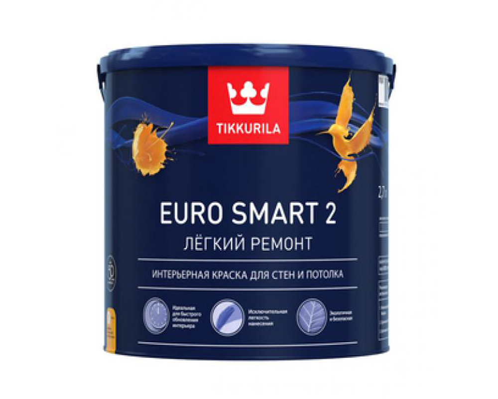 Tikkurila Euro Smart 2 краска для потолка глубокоматовая